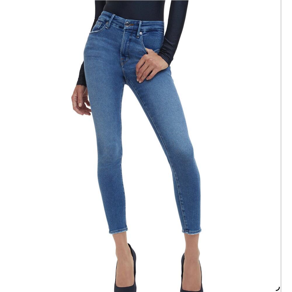 Good American NEW Good Legs High Rise Crop Jeans Size 18 Indigo149 NWT